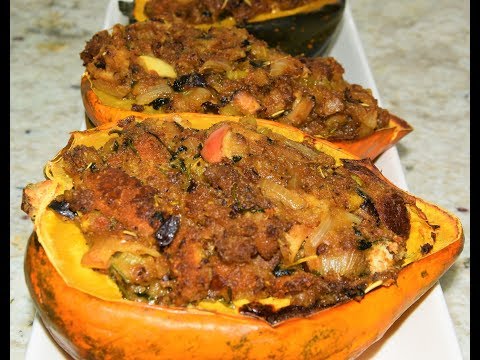 Stuffed Acorn Squash Recipe - Roasted Acorn Squash...
