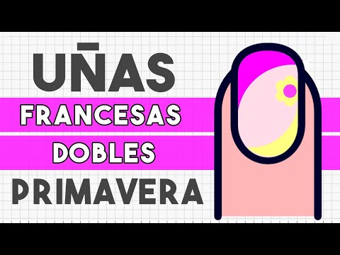 ¡Listas en 5 Min! Uñas FRANCESAS DOBLES con FLORES 🌸