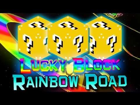 Minecraft: LUCKY BLOCK RAINBOW ROAD Mods! Mini-Game Challenge PVP Modded!