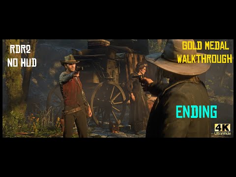 Red Dead Redemption 2 No HUD Gold Medal Story Walkthrough - The End [4K Ultrawide]