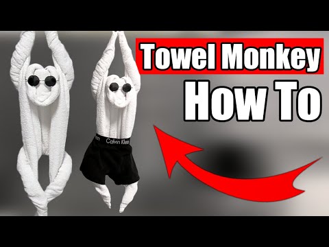 How To Make a Towel Monkey - Fold a Towel Monkey Tutorial 🐵😎