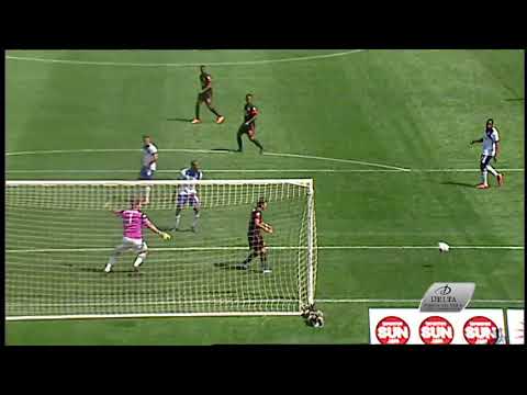 San Antonio's Josue Soto hits the post