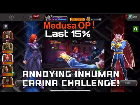 Medusa Vs LOL Doctor Strange (last 15%) - Inhuman Carina Challenge (This challenge is BAD!) -MCOC