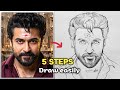 How To Draw Karuppu Surya Easily In 5 Steps Step By Step Tutorial