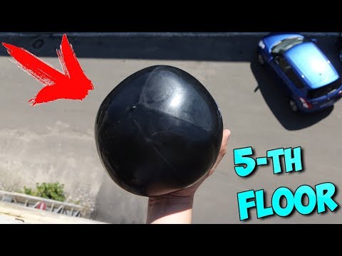 Huge 5kg kinetic sand stress ball 5th floor drop test! Video