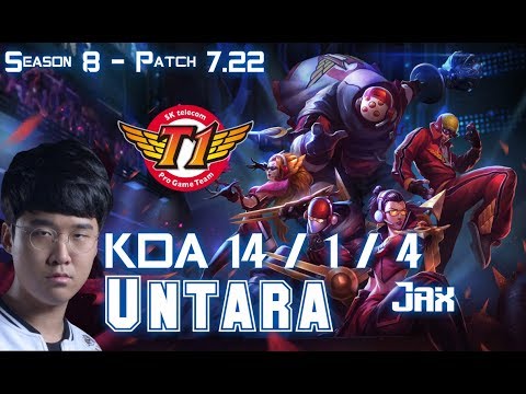 SKT T1 Untara JAX vs NAUTILUS Top - Patch 7.22 KR Ranked