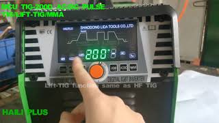 HAILI(Lida Tools)MCU TIG-200D AC/DC PULSE HF TIG/MMA IGBT Multi-Process Aluminum Welding Machine