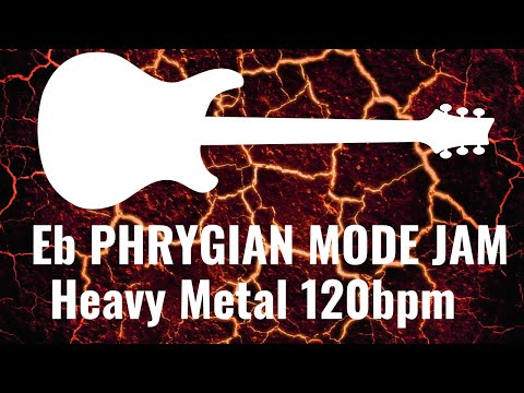 Eb / D# Phrygian Heavy Metal Guitar Jam Track 120BPM