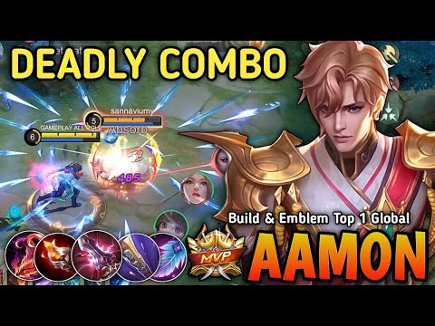 Aamon Best One Shot Build and New Emblem 100% DEADLY COMBO - Build Top 1 Global Aamon