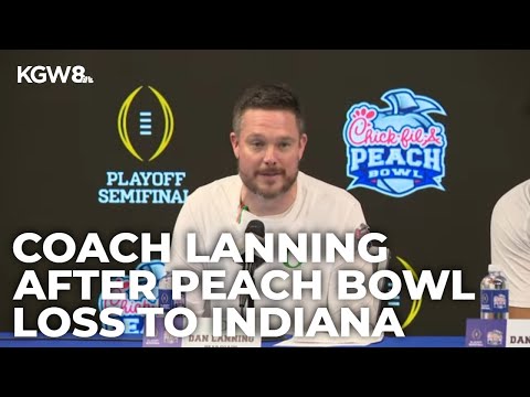 Peach Bowl postgame interviews | Oregon coach Dan Lanning, QB Dante Moore, LB Bryce Boettcher