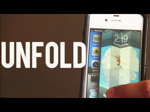 Awesome iPhone Lockscreen UI: Unfold