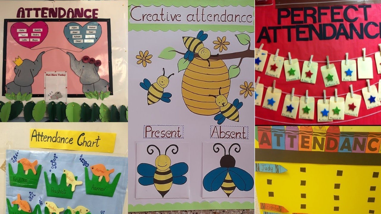 Preschool Attendance Chart decoration ideas/Attendance register decoration design/Attendence Chart