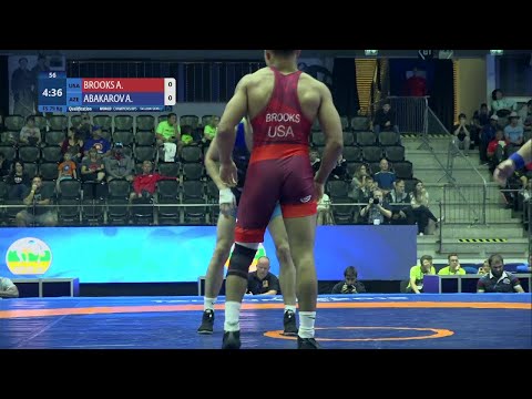 Qual. FS - 79 kg: A. BROOKS (USA) v. A. ABAKAROV (AZE)