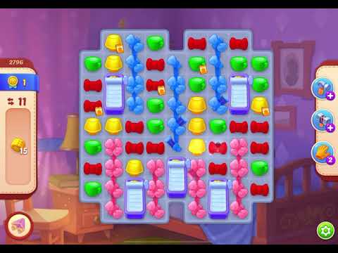 HomeScapes Level 2796 no boosters (14 moves)