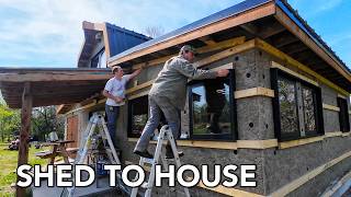 Prepping Our Tiny House for Siding | Abandoned Shed to Tiny House