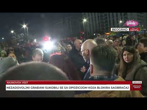 NAPADI NA EKIPU TV PINK: Protest u Beogradu na vodi