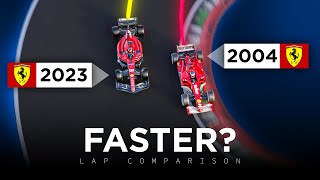 Is Ferrari 2004 FASTER than 2023 around Monza? | 3D Analysis