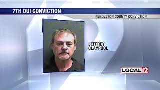 Pendleton County man facing 10 years in prison after receiving 7th DUI