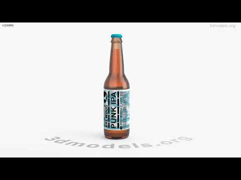 BrewDog Punk Ipa Beer Bottle 330ml 3D model by 3DModels.org