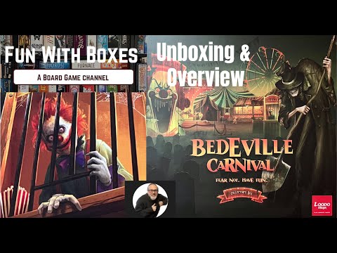 Bedeville Carnival Collectors Box | Board Game Unboxing & Overview | Loodo Ninja | Fun with Boxes