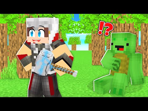 Maizen PLAYING as a Helpful THOR the GOD in Minecraft! - Parody Story(JJ and Mikey TV)