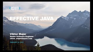 Objektumok létrehozása és megszüntetése (Részlet az Effective Java c. tréningből )