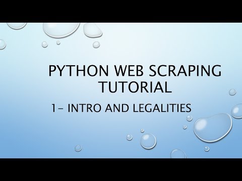 Python Web Scraping Tutorial 1 Intro