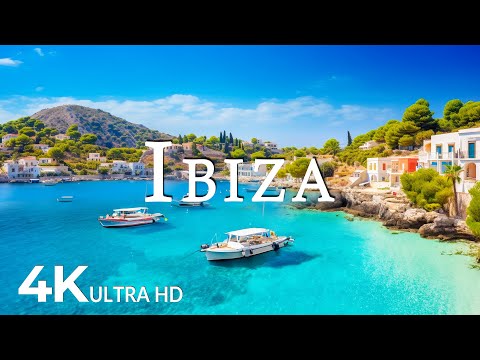 FLYING OVER IBIZA (4K UHD) - Soothing Music Along With Beautiful Nature Video - 4K Video ULTRA HD