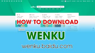 How to download form Wenku Baidu website