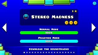 Geometry Dash - Stereo Madness 100% & 3 Coins