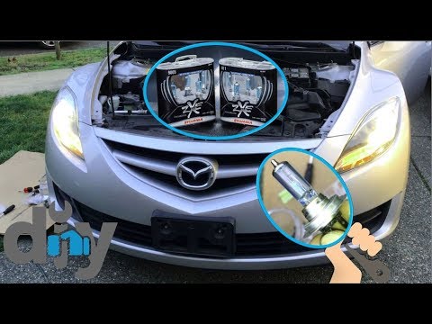 How To Replace 2012 Mazda 6 Headlight Bulbs | No Jacking Required!