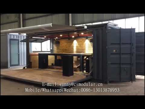 20ft hydraulic pop up coffee shop/cafe/showroom/booth/fast food/restaurant container house