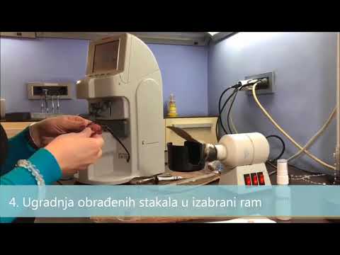 Proces ugradnje stakala u dioptrijski ram