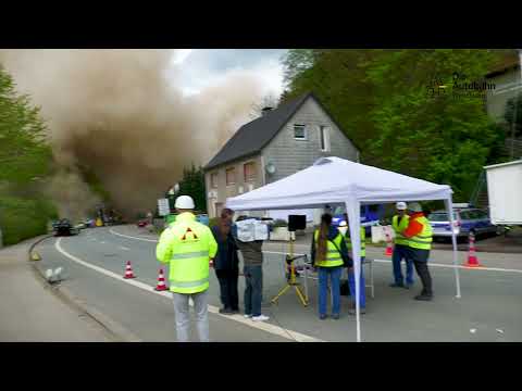 Sprengung der A45-Talbrücke Rahmede