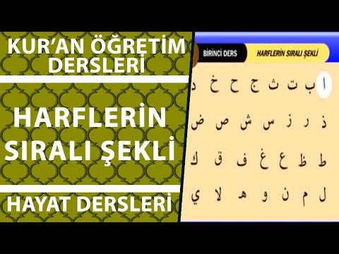 Harflerin Sıralı Şekli - Kuran Öğreniyorum