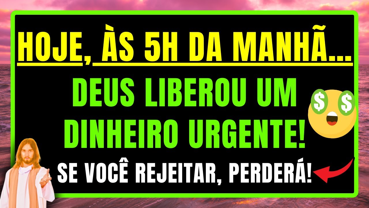 TODAY AT 5 AM… GOD RELEASED URGENT MONEY! IF YOU REJECT IT, YOU WILL LOSE IT!