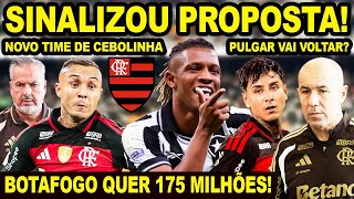 FLAMENGO SINALIZOU UMA PROPOSTA POR DANILO DO BOTAFOGO! NOVO TIME DE EVERTON CEBOLINHA! PULGAR VOLTA