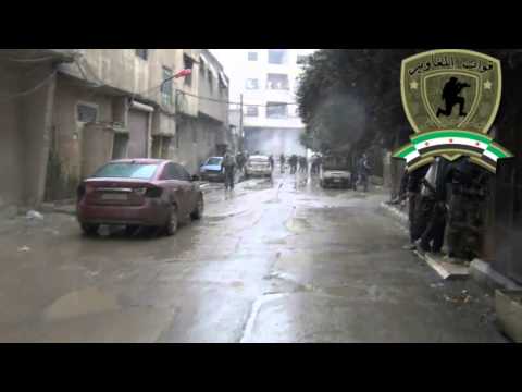 اشتباكات بين قوات المغاوير لواء أمهات المؤمنين وقوات النظام على سور إدارة الدفاع الجوي في المليحة