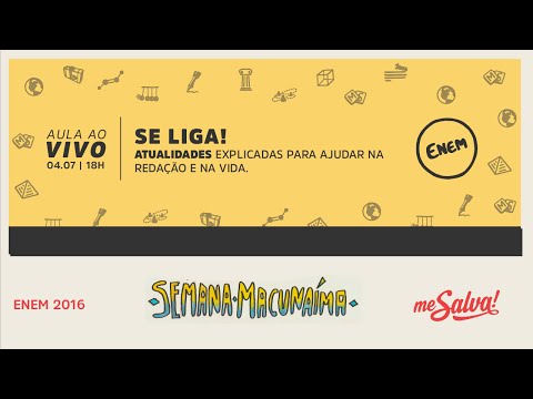 [AO VIVO - 18H] Me Salva! Atualidades explicadas para ajudar na redação e na vida