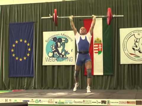 European Masters Weightlifting Championship 2014 Endre Holczer 92kg C&J