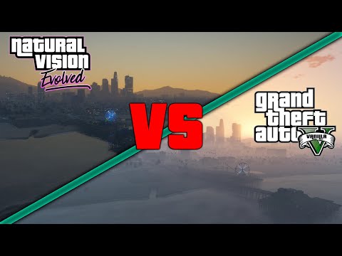 ►NaturalVision Evolved VS Vanilla◄ GTA 5 - Detailed Comparison  Next-Gen Real Life Graphics! 4k60FPS