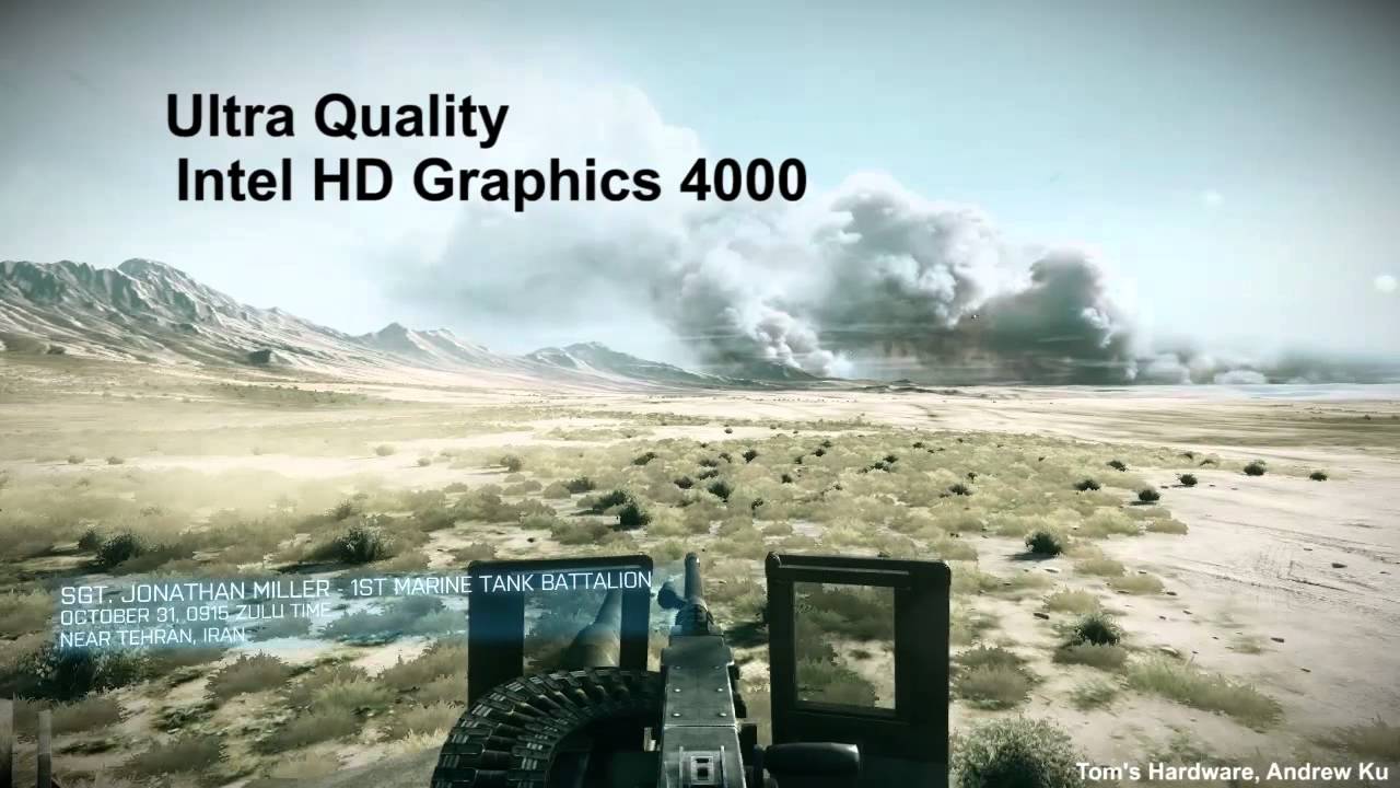 Battlefield 3 (720P): HD Graphics 4000 (Ivy Bridge) - YouTube