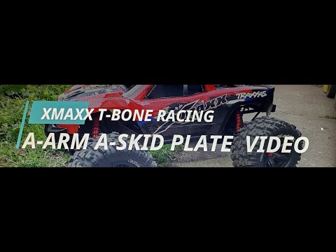 XMAXX T-BONE RACING A-ARM A-SKID SET UNBOXING AND INSTALL VIDEO.