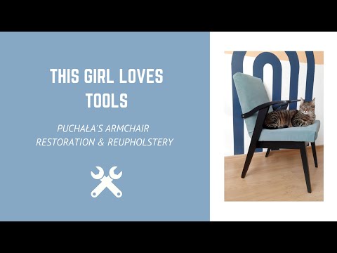 Trash to treasure -1950's  Puchala's armchair restoration and reupholstery - Amazing transformation!