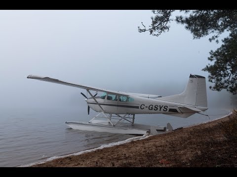 Foggy Fly-in Camping in Ontario in a Cessna 180 on Floats