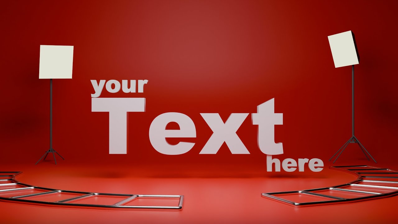 studio style 1 text and background and lights