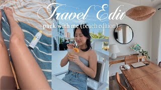 What I’m actually packing with me for a casual beach weekend 🏖️👙 (roadtrip edition)