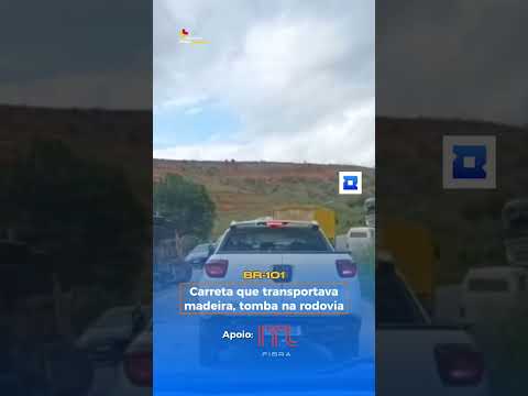 Carreta tomba na BR-101 em Itabela. #bahia