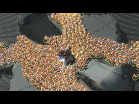 Can Ultralisk take all 500 Probes? StarCraft 2 units test