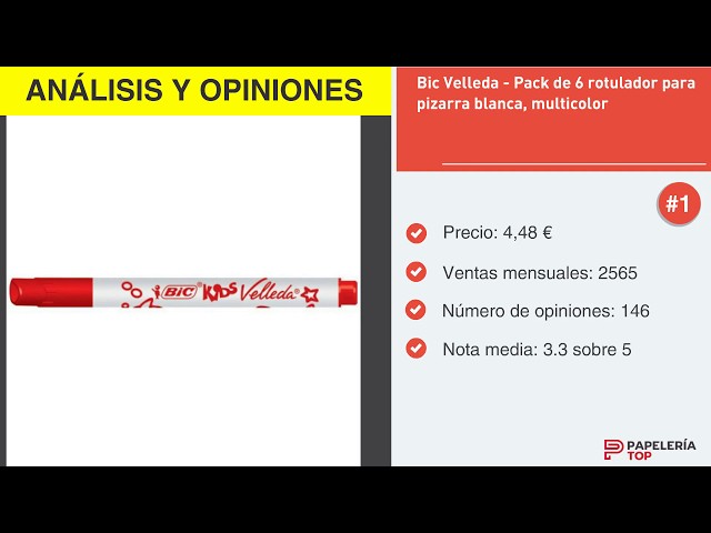 Vídeo relacionado con BIC Velleda 1751 ECOlutions rotuladores de Pizarra punta media - Azul, Caja de 12 unidades